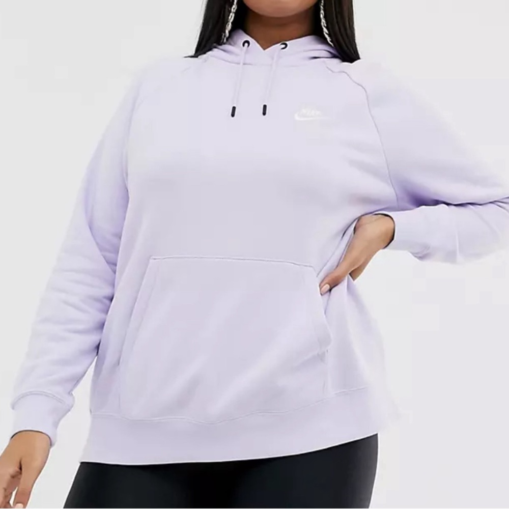 Nike Sportswear Club Fleece Funnel Neck Lilac Hoodie Women’s Size Medium